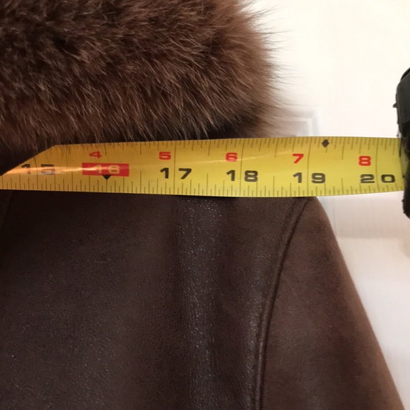 Vintage Acton The Old Hyde House 3/4 length leather hooded coat - Picture 10 of 16